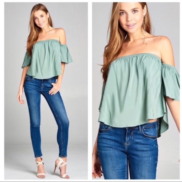 Couture Gypsy Tops - SALE ❤️ NEW Mint Off Shoulder Top! Last One! ✨